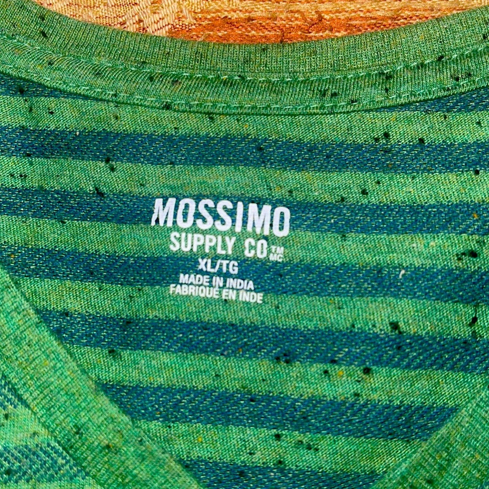 Mossimo Green striped short sleeve T-shirt
